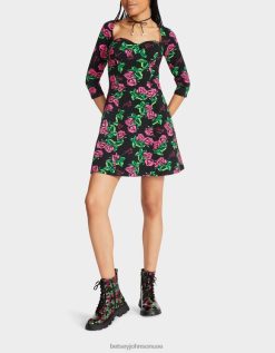 نحيف Betsey Johnson 80 باش كورسيه فستان راجلان ورود ملابس ZXT0V290