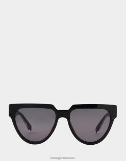 نحيف Betsey Johnson إثبات النظارات الشمسية الإيجابية أسود مُكَمِّلات ZXT0V393