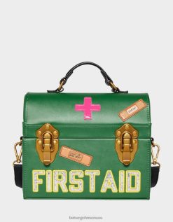 نحيف Betsey Johnson الفن الهابط يلعب طبيب crossbody أخضر مُكَمِّلات ZXT0V204