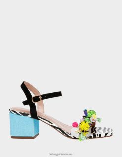 نحيف Betsey Johnson جايلين أسود متعدد أحذية ZXT0V106