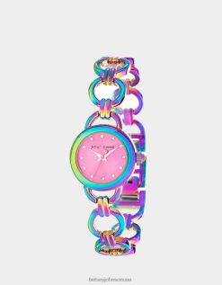 نحيف Betsey Johnson روابط الوقت betsey من الحب ووتش متعدد مجوهرات ZXT0V345