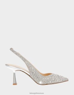 نحيف Betsey Johnson كلارك فضة أحذية ZXT0V18