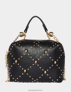 نحيف Betsey Johnson وضع الجمجمة crossbody أسود مُكَمِّلات ZXT0V235