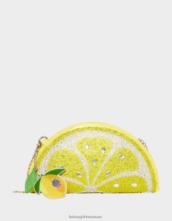 نحيف Betsey Johnson kitsch تجعد حتى crossbody أصفر مُكَمِّلات ZXT0V209