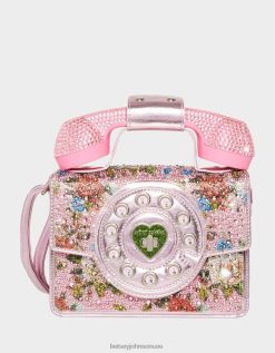 نحيف Betsey Johnson kitsch gimme حقيبة هاتف حلقة لون القرنفل مُكَمِّلات ZXT0V208